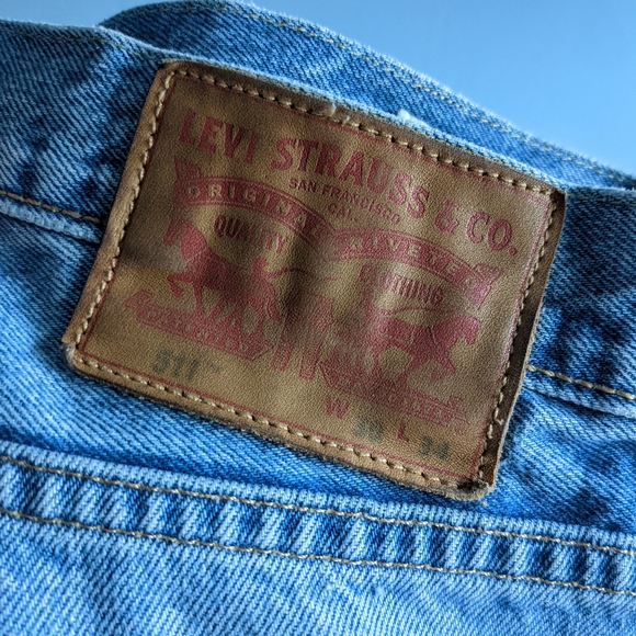 SASHIKO Levi's White Oak Cone Denim 511 vintage jeans with sashiko repair - Picture 6 of 11